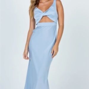 Princess Polly Beau Midi Dress Baby Blue